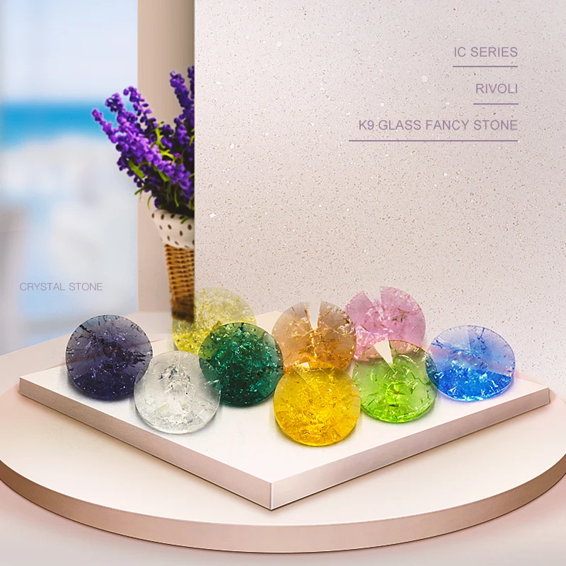 2022 IC Series Clear Rivoli Point Back Fancy Stones K9 Glass Rhinestones for Jewelry Making Decorative Clothing Stones