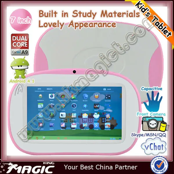 горячий продавать двухъядерный коры a9 андроид 4.1 дети планшетный пк