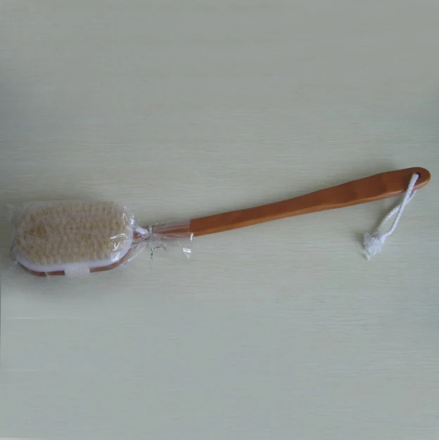 
Wooden brush tampico bristle vegan exfoliating body brush 