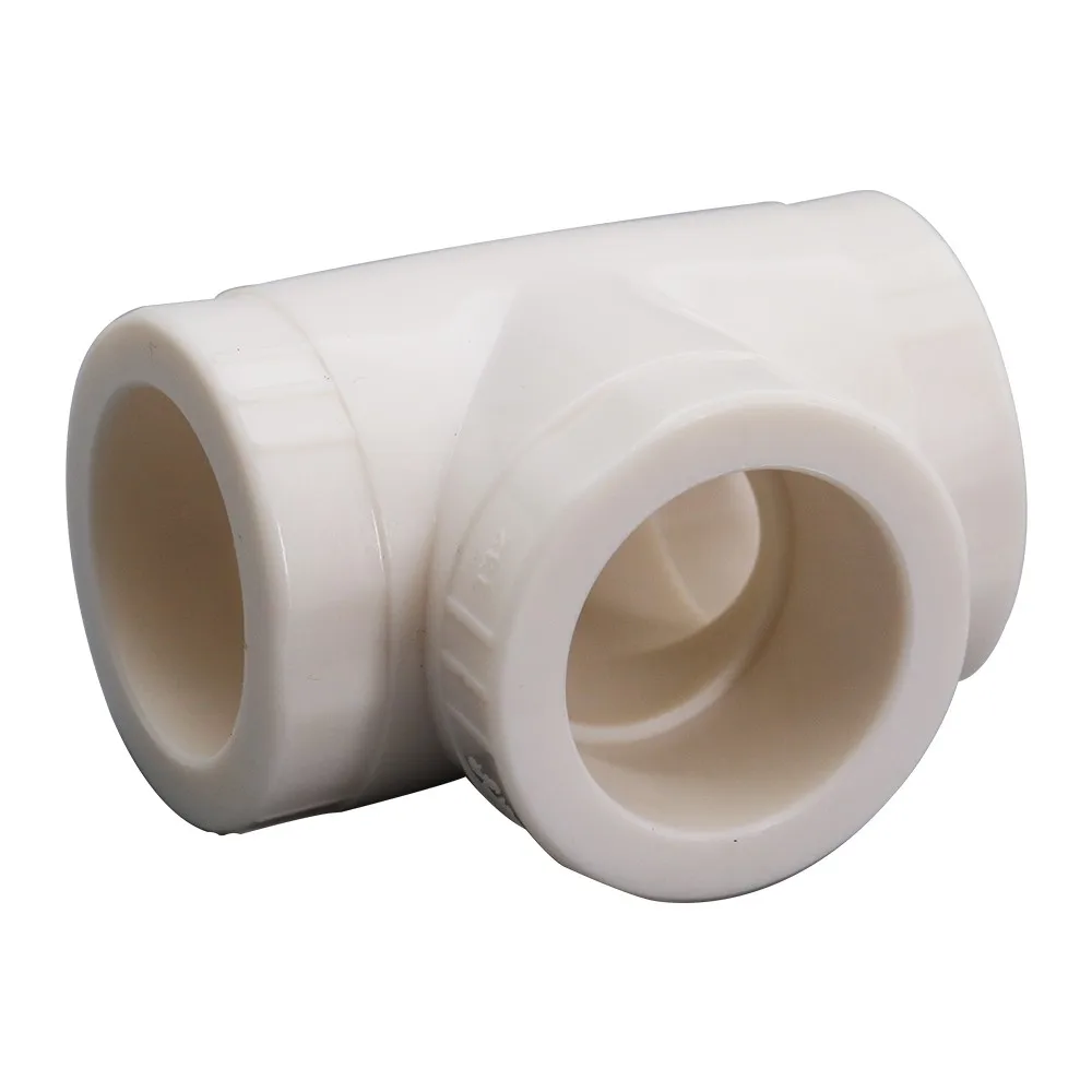 China manufacturer Ppr Pipe Fittings tee Plastic Pipe Equal Tee for cold and hot water