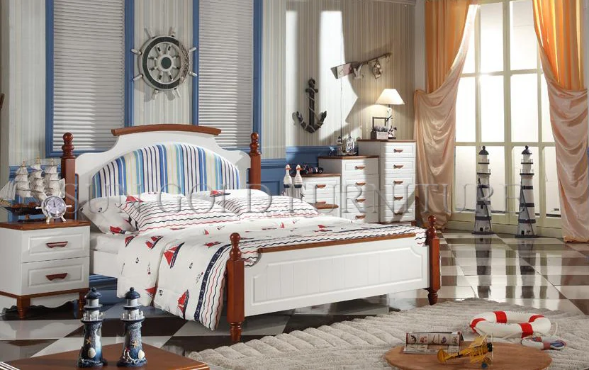 latest bedroom furniture designs wooden bed models picture (SZ-BT9907)