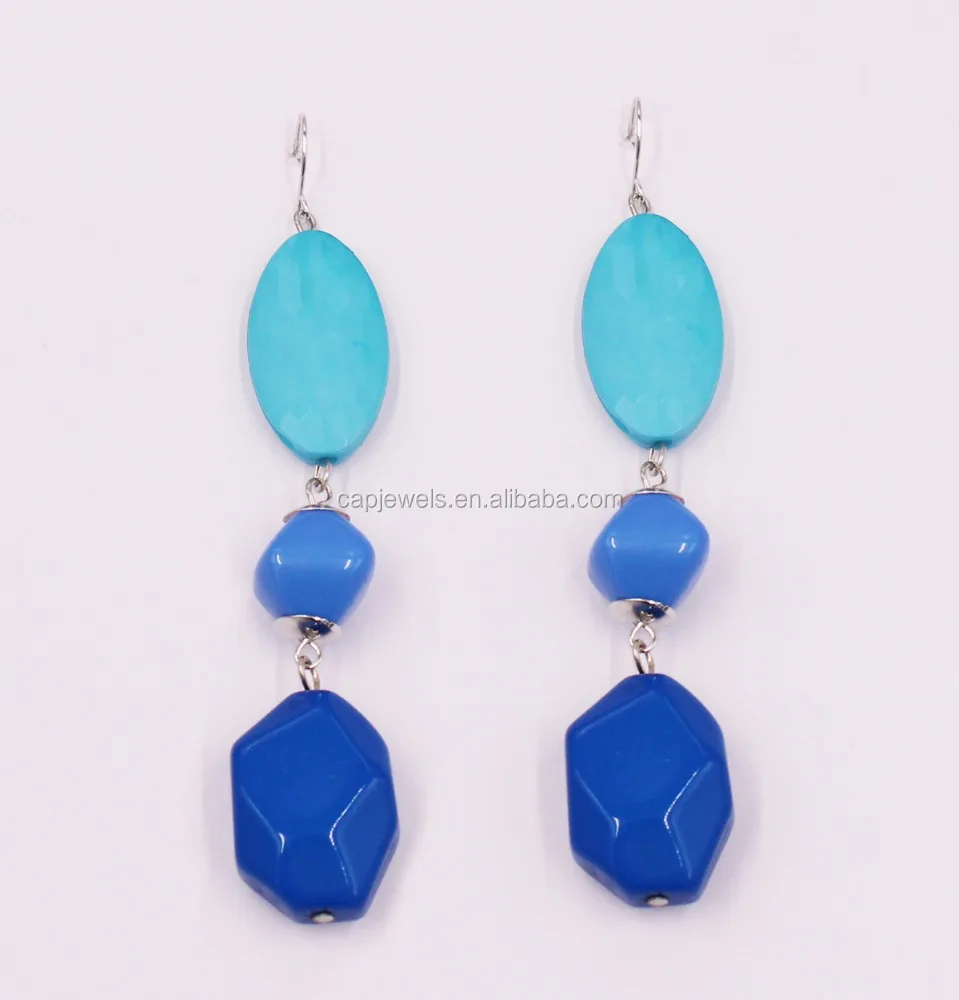 
Colorful beads line earring Fashion resin earring for girl and women 