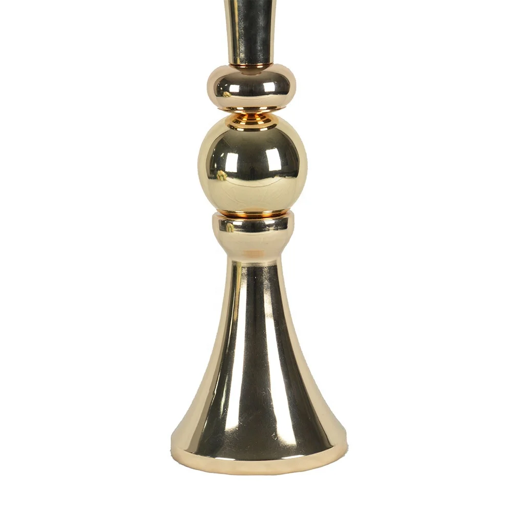 flower vase /big flower vase / wedding decoration Gold Metal flower Vase, Royal Gold Trumpet Vase For Decoration