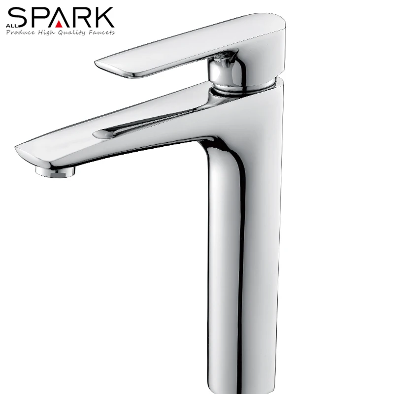 Hot and cold water mixer bathroom sink waterfall taps