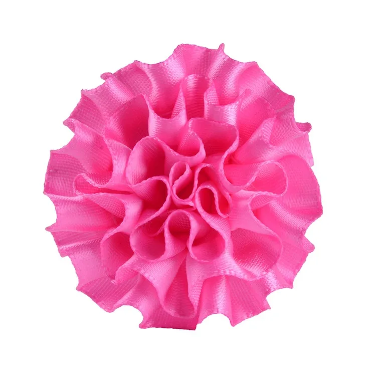 В наличии 23 Цвета Оптовая Продажа 5 см диаметр морщинистый цветочный бант, сделай сам детский полиэстер Сделай Сам атласный ленточный бант