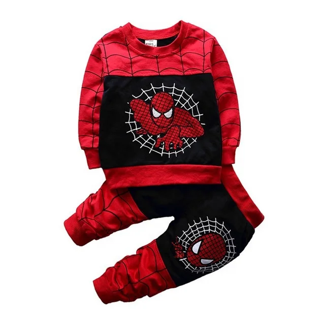 Autumn spiderman new three-piece suit for children ages 1-4 Factory Price
