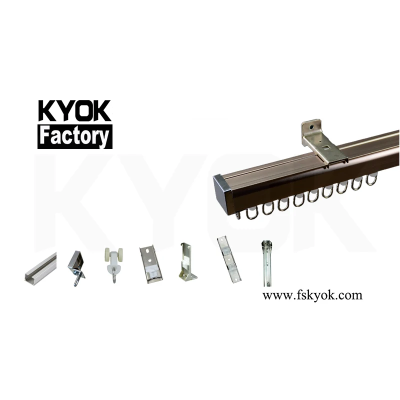 KYOK Heavy Duty acrimo truck curtain rails ,double white color acrimo curtain rails clips
