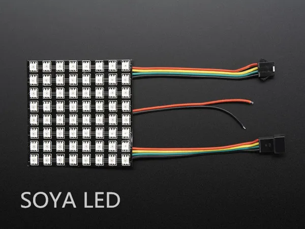 
Flexible RGB LED dot matrix 8x8 apa102/apa102c 