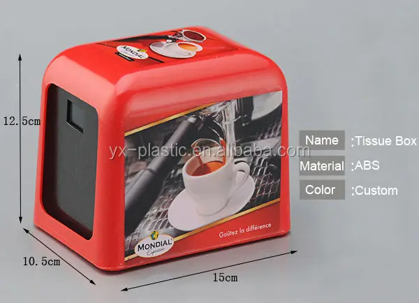 Plastic Napkin Holder in Tissue Box with Custom Printing Logo Table Napkin Dispenser for Restaurant Bar Beer Promotion