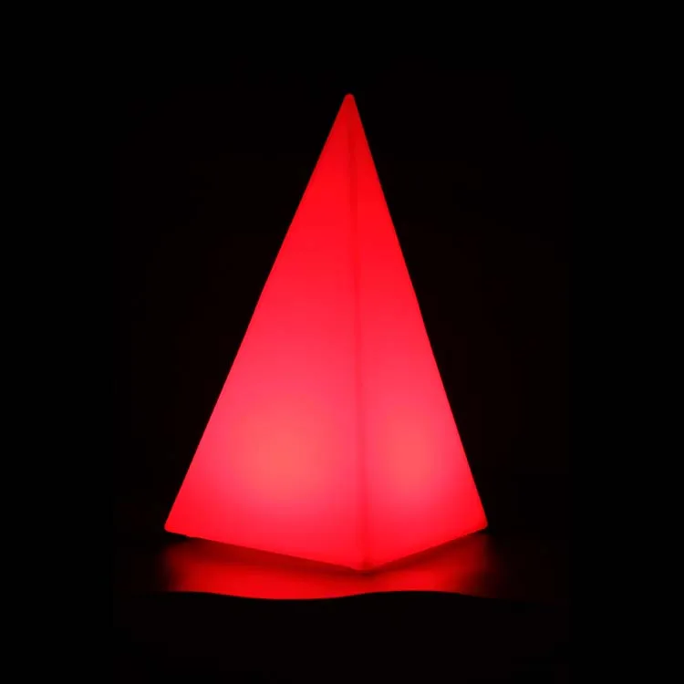Pyramid Shaped Portable Led Mood Light in 16 Color Change Best Service Led Table Lamp