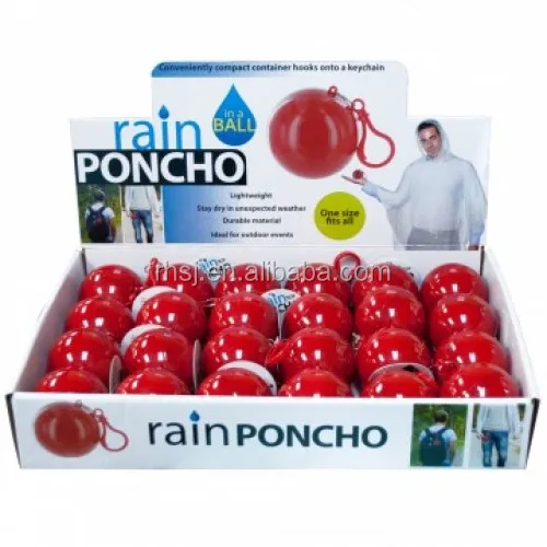 
Promotional gift raincoat customized logo disposable PE water proof raincoat in plastic ball 