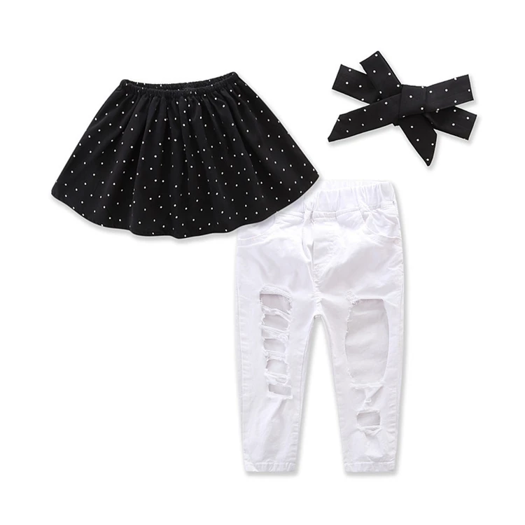 WHS19  Girls Summer Fashion kids children girls clothes for wholesale