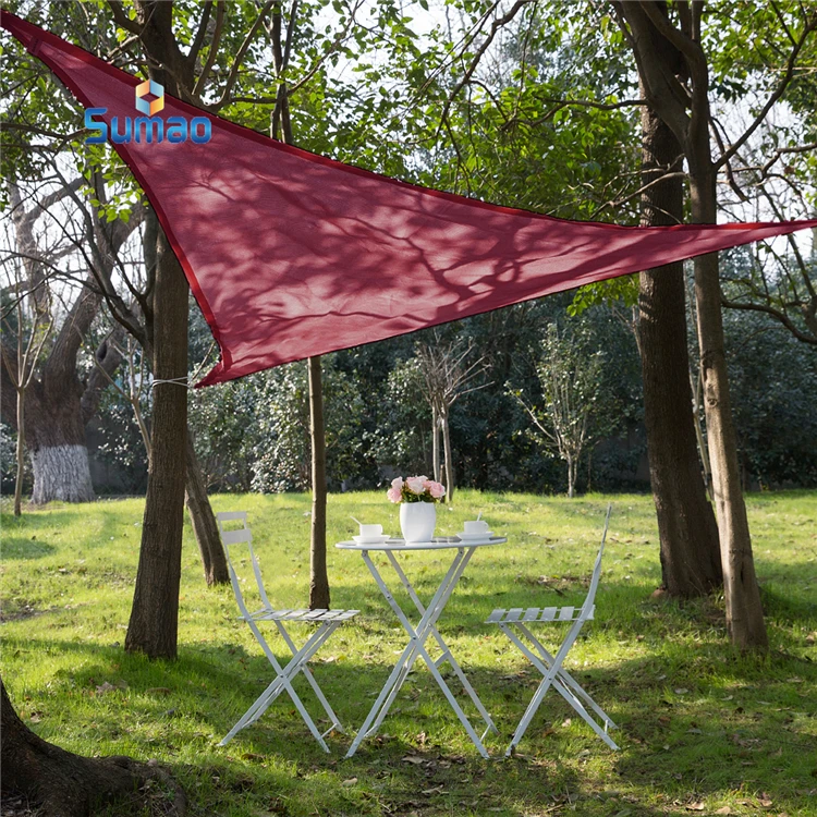 
High Quality HDPE Sand Color 2.4x3M Sun Shade Sail in stock packing in carrier bags 