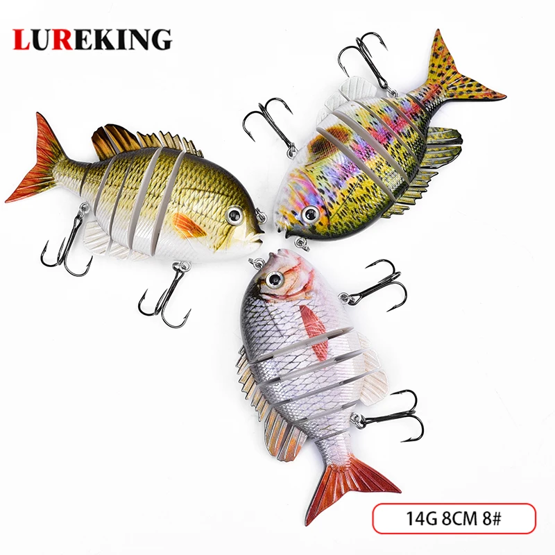 Lureking 80mm/14g Saltwater Fishing Lures, Jointed Fishing Lures For Blue Marlin