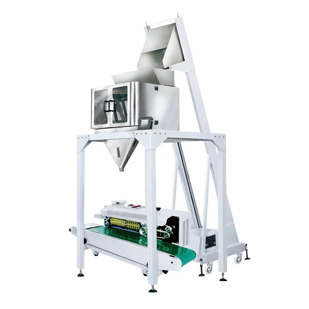Semi Automatic Weighing System with linear weigher machine for packaging powder,granules