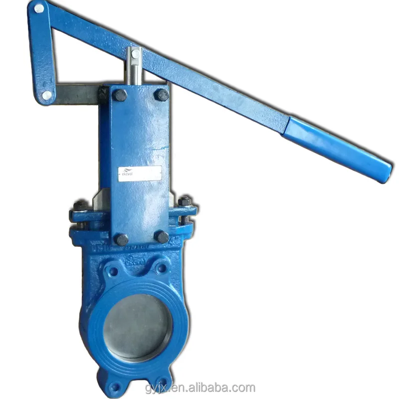 China supplier cast iron lever knife gate valve grey iron Guanyu Machinery