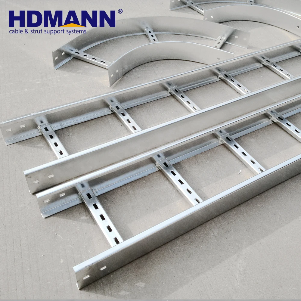 Galvanized electrical ladder type cable tray sizes