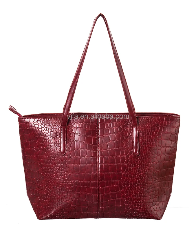 Boston Guangzhou PU Leather Croc Women Tote Bag in Stock