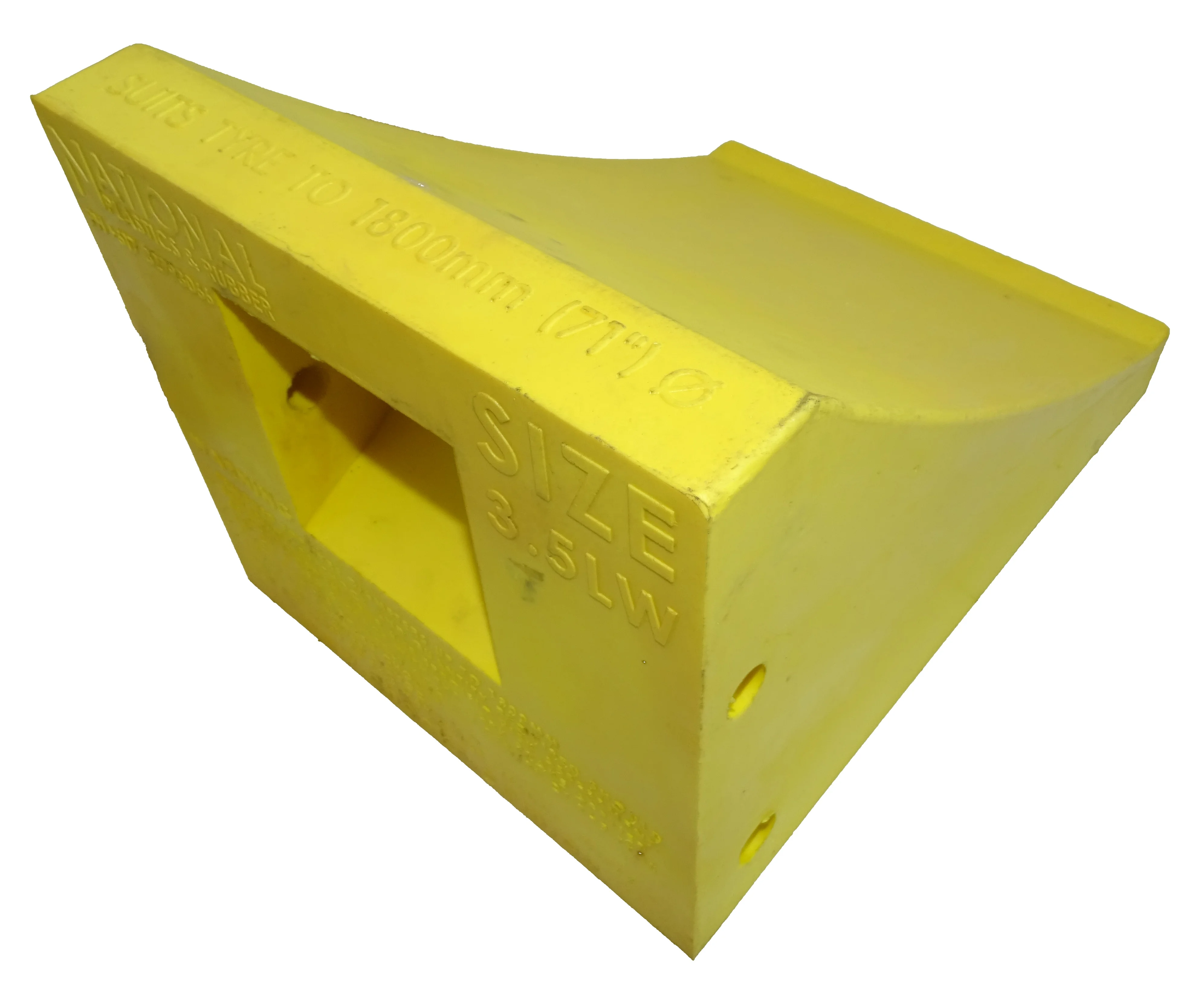 Lightweight Polyurethane Safety Wheel Chock  Stopper Yellow UWC10 Australia Size 3.5LW
