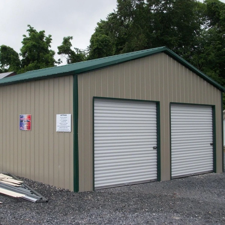 Strong portable building prefab garage apartments for two car parking