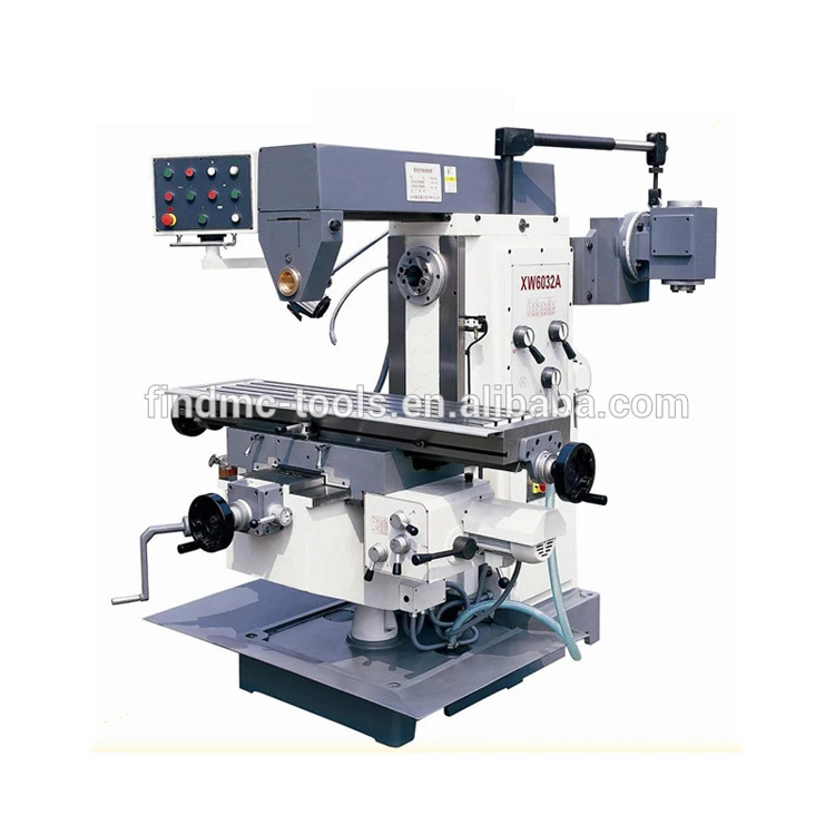 Универсальный колено фрезерные машины с вертикальной фрезерная головка XW6032A цена