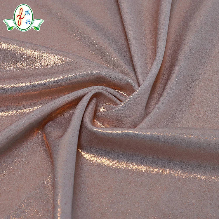 4 way Stretch nylon spandex swimwear fabric Fashion shiny silver gilding swimwear fabric Warp knitted swimwear fabric
