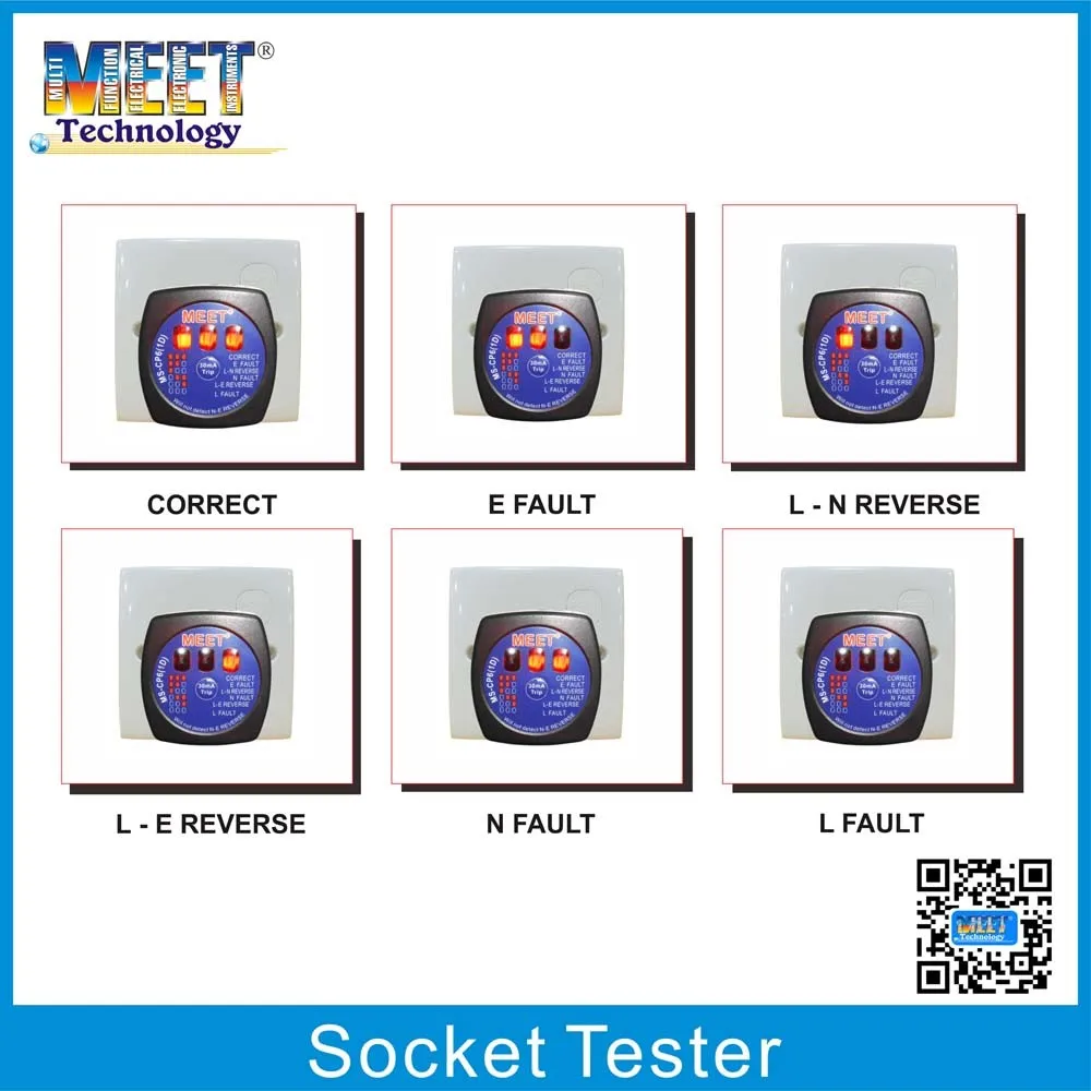  MS-CP6(1D) High Quality Detect Faulty Wiring Electrical Plug Socket