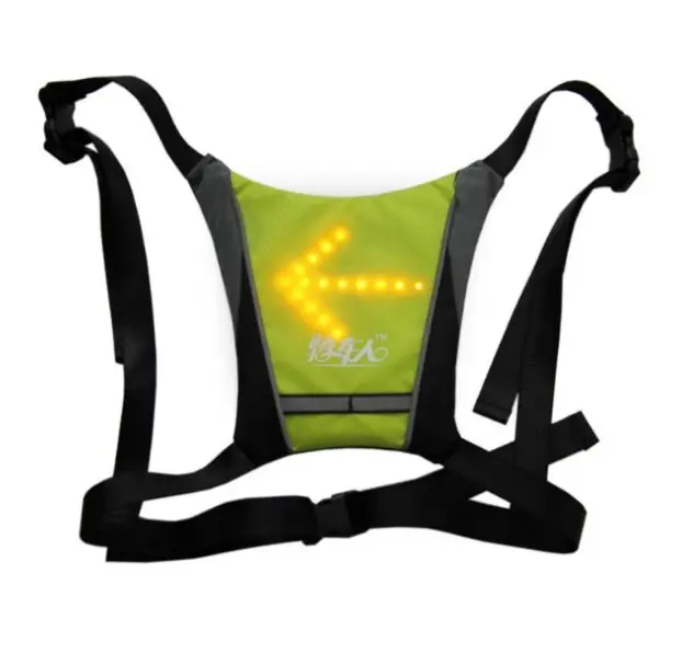 Custom Logo USB High Visibility Reflective Safety Vest with Red LED Flashing Light in the Back Running Warning Safety Vest