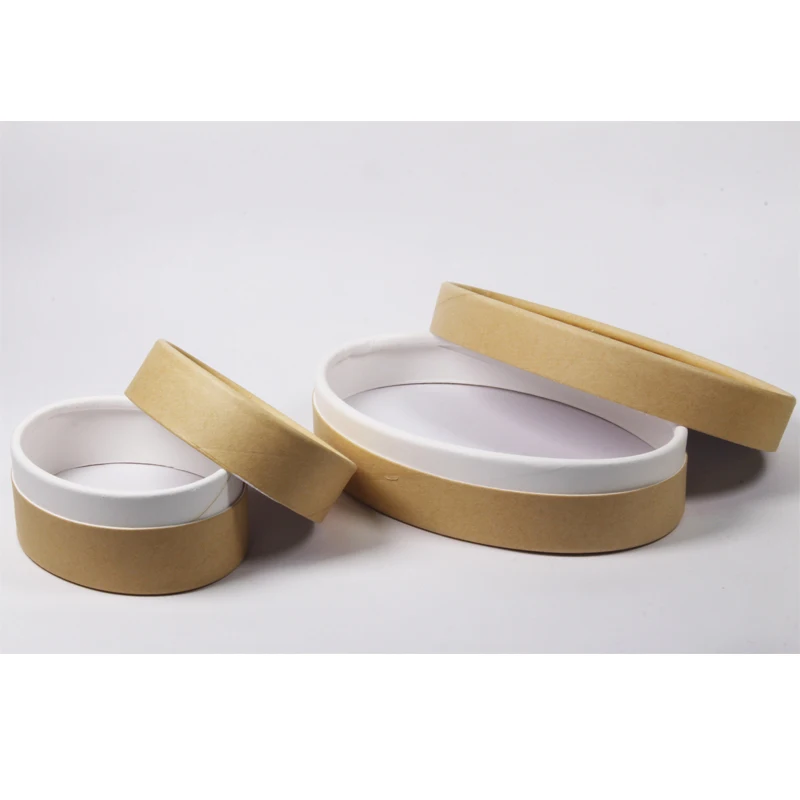Creative design recycle round jewelry oval gift blank oval-shaped paper box for jewelry