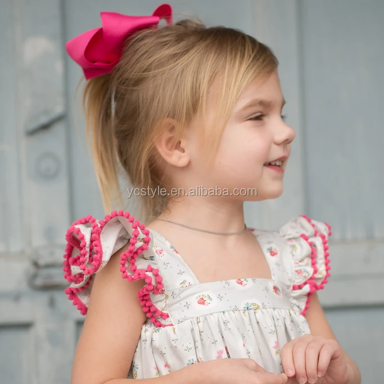 baby girl clothes smock dresses for summer holiday,boutique frilly sleeve with backless dress for toddler girl