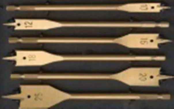 Free sample high carbon steel 6pcs hex shank flat wood drill bit set