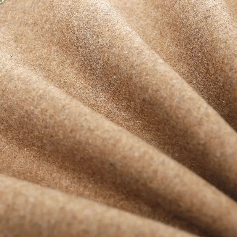 Melton wool polyester blended woolen fabric for winter overcoat