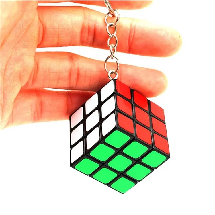 Mini ABS KeyChain Creative Magic Cube High Quality Cube Puzzle Classic Toys Key Chain