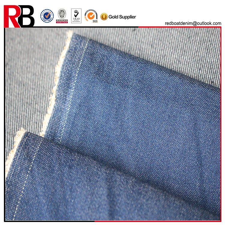 Organic Indigo Denim Fabric For Garment with 68%Cotton 2.1%Spandex 29.9%Chemical Fiber