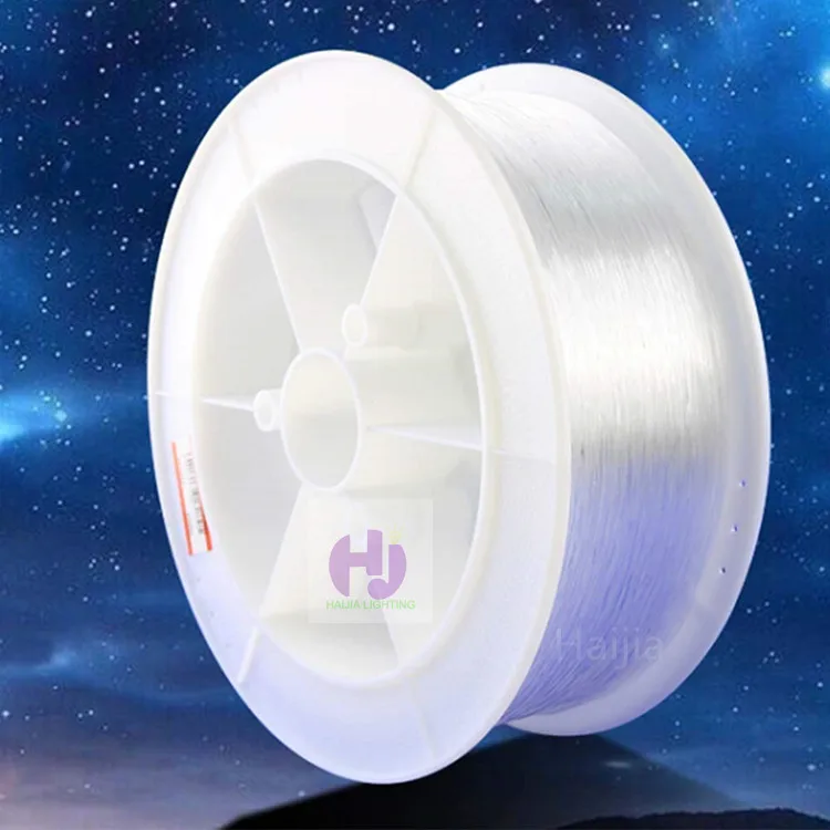 2mm 2.5mm 3mm Polymethymethacrylate plastic illumination bare fiber optic cable spool for star drooping fiber optic lighting