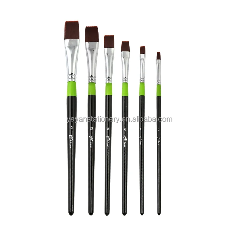 Custom Artist Synthetic Nylon Hair Best Acrylic Paint Brush For Quality Watercolor Paints