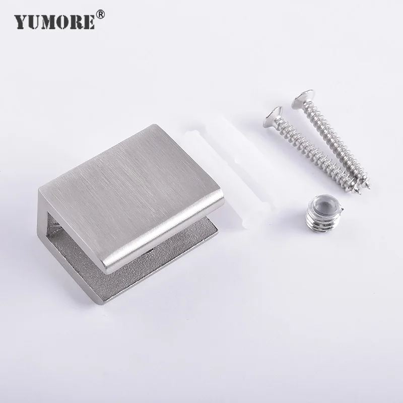 Мебель квадратные стеклянные скобы с плоской задней стенкой регулируемая полка стеклянный зажим для стекла 10-12 мм