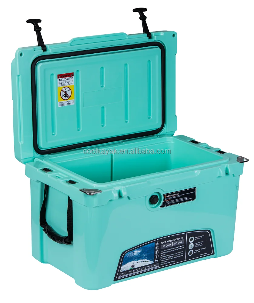 Kuer premium heavy duty 45qt. rotomolded seafoam green cooler box wholesale