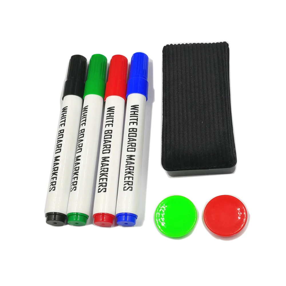  2019 Горячая продажа сухой стереть whiteboard marker pen set с магнитами и ластиком подходит для школы офиса