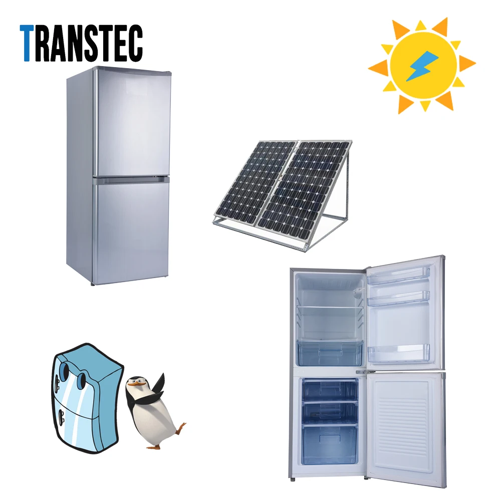 Bottom Freezer Economical 12V Solar Fridge Household Refrigerator BCD-168