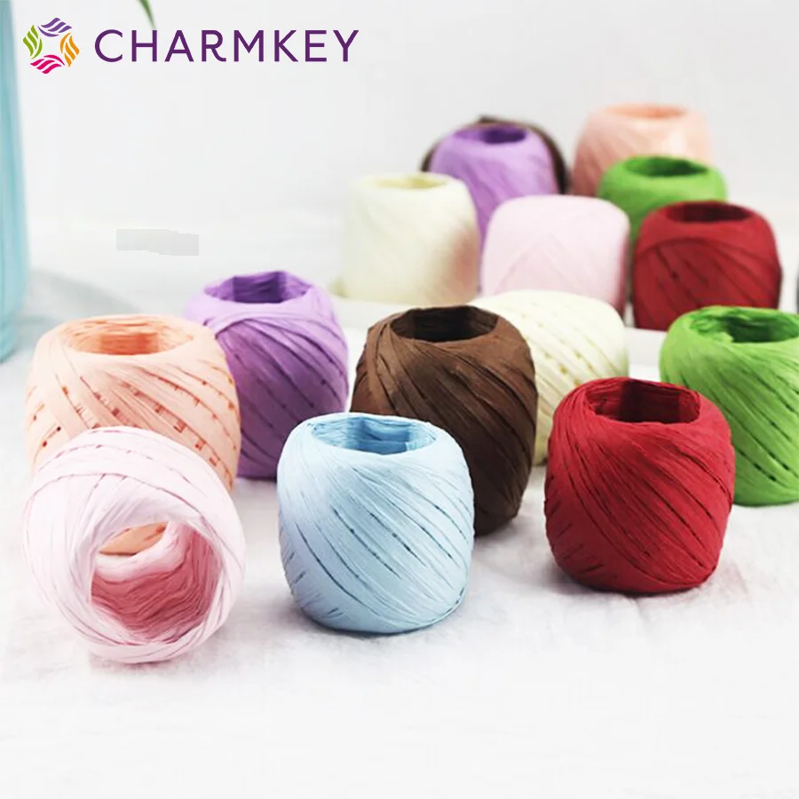 Оптовая продажа от производителя, пряжа из натуральной рафии для вязания «сделай сам»