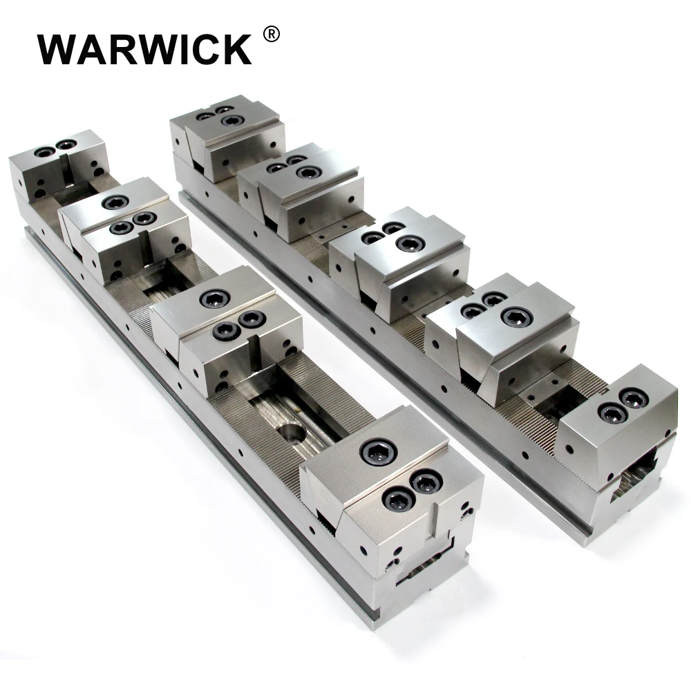 
Multiple clamp vice in row for CNC machine 