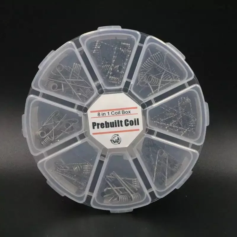 Alibaba gold supplier wholesale E cigarette heat wire vapor prebuilt coil 8 in 1 coil box