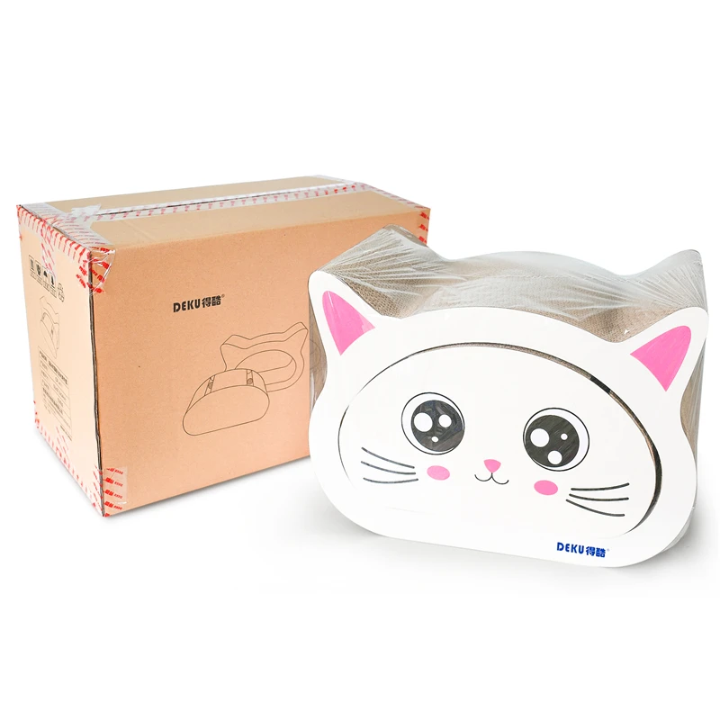 Cat shape cute cat scratcher cardboard cat playing toys