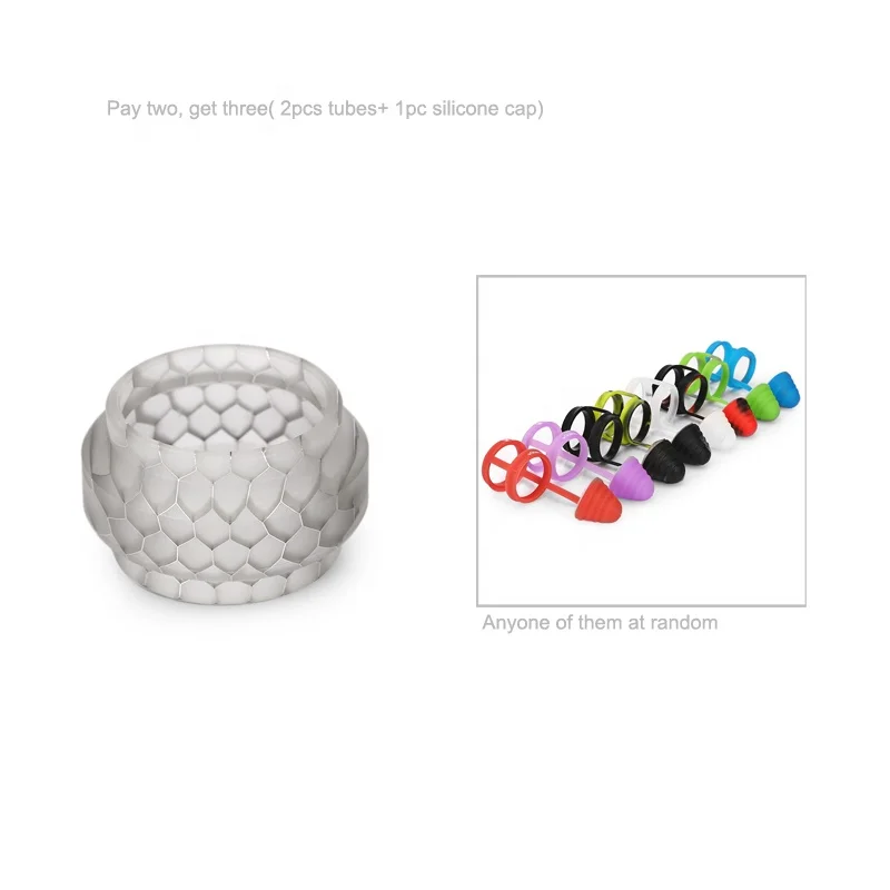 
Wholesale hot sale TFV8 baby v2 replacement resin snake skin tube silicone cap 2 in 1 