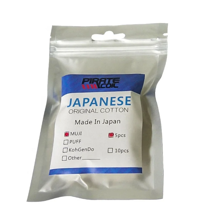 
Muj organic vape cotton for electronic cigarette wholesale vape cotton pad 