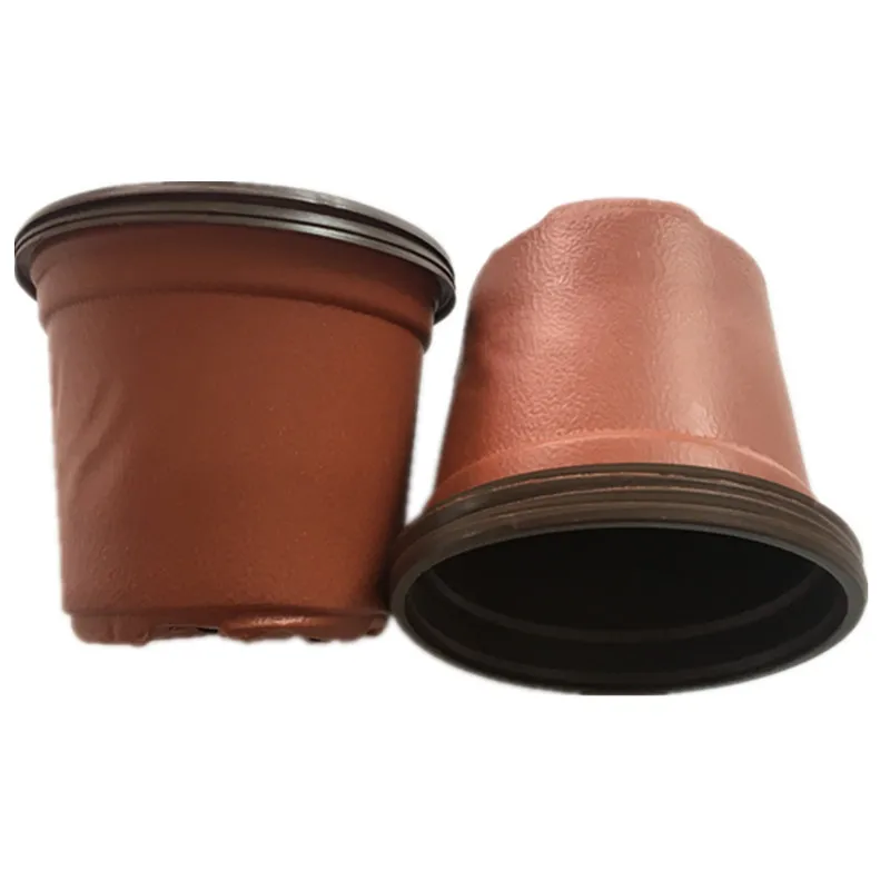 Новый стиль, черный цветочный горшок для растений, пластиковые горшки, большие пластиковые садовые горшки для растений