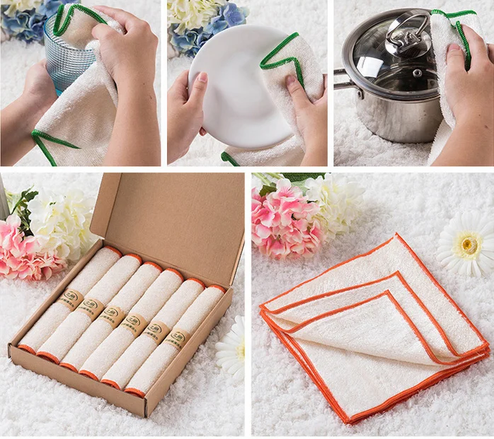 
Bamboo Microfibre Cleaning Cloth for Car Kitchen Wash Wipes Cleaning Cloth 