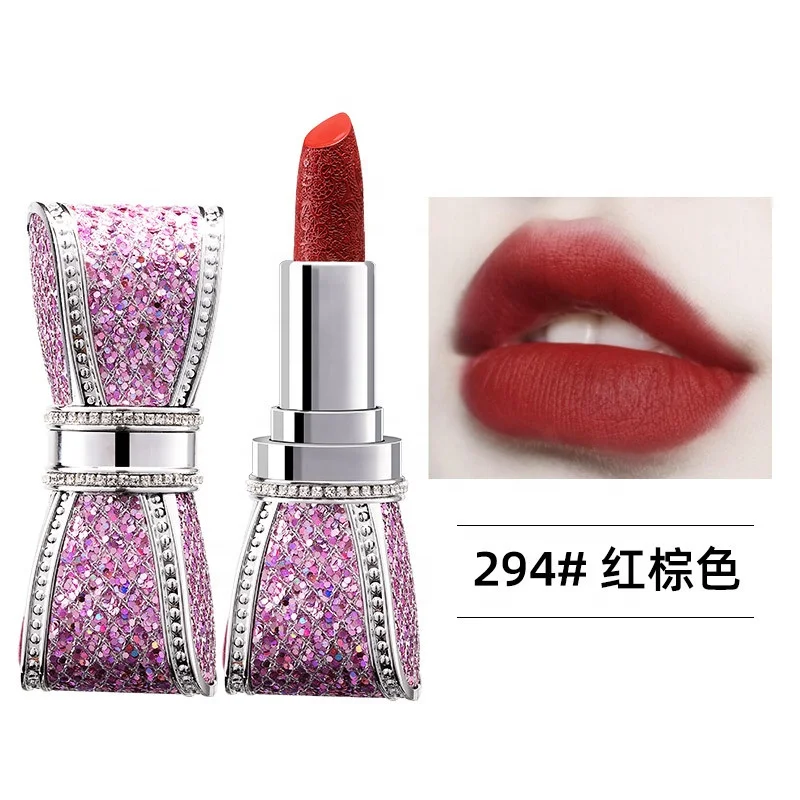 Melason Curelty Free Eco-friendly OEM No Logo Custom ButterflyTube Lipstick Candy Color Matte Wholesale Small Order Accepted