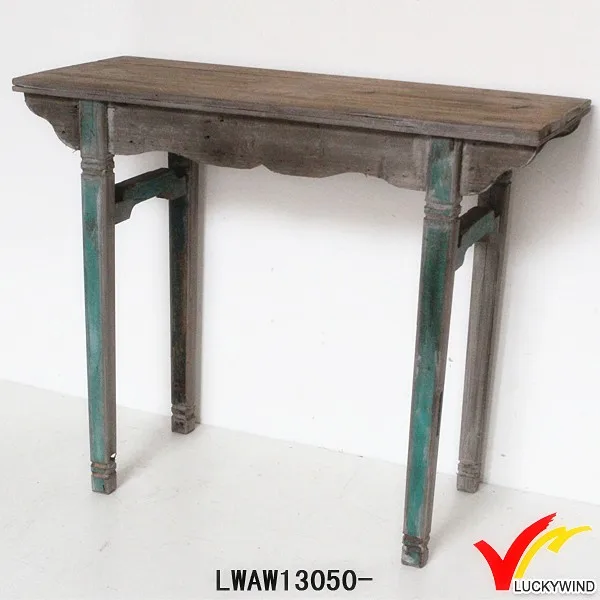 Wood Antique Furniture Long Narrow console Table